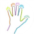 colorful hand, understanding emotions through sensation