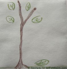 twig tree pencil sketch, by www.doorway-to-self-esteem.com