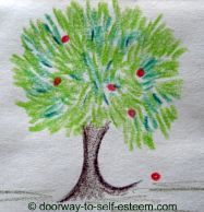 small tree pencil sketch, by www.doorway-to-self-esteem.com