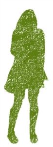 green girl silhouette, non verbal assertiveness