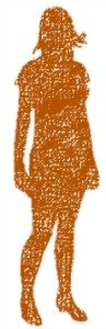 orange girl silhouette, body image, physical self esteem